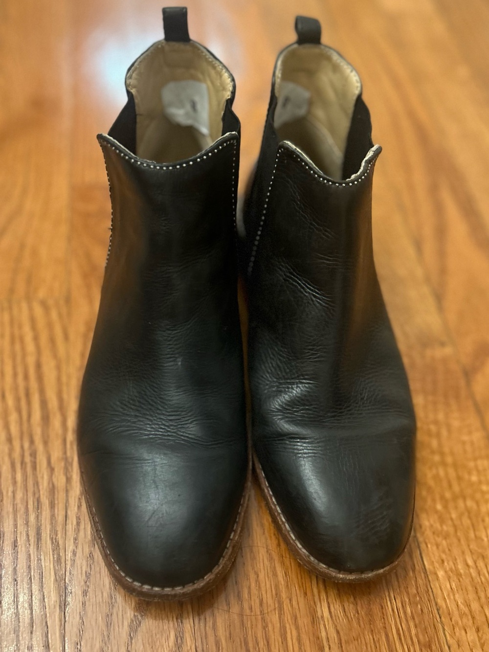 J.Crew Women’s Black Leather Chelsea Ankle Boots Size 8
